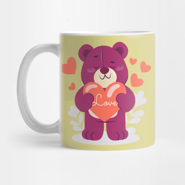 Bear with heart by alcoshirts